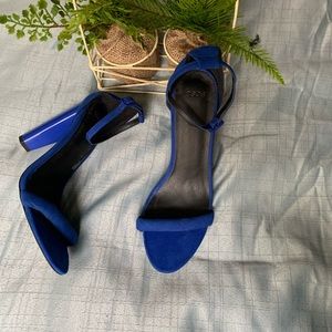 ASOS blue suede shoes